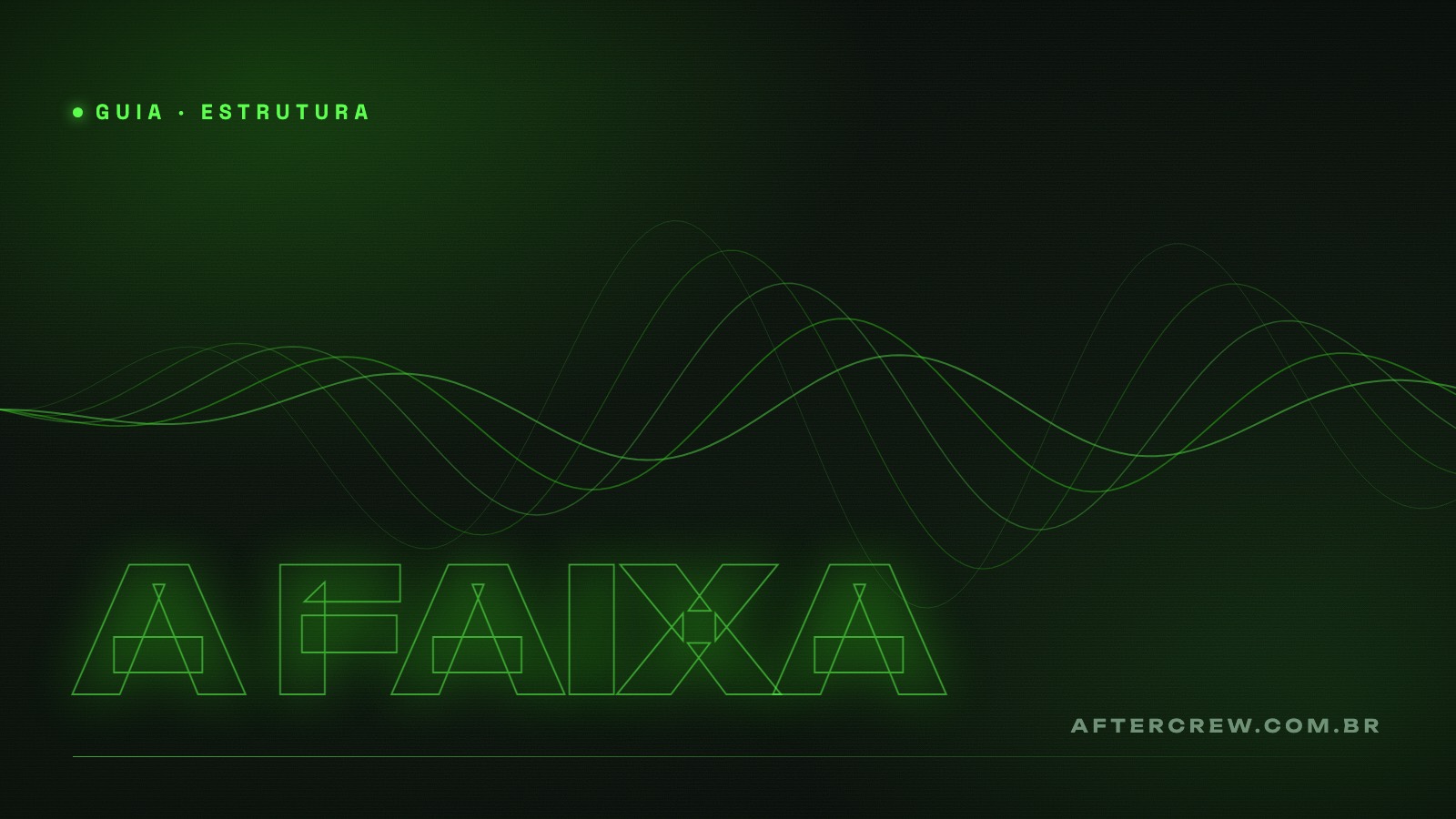 Arte editorial com forma de onda seccionada em blocos e a palavra FAIXA